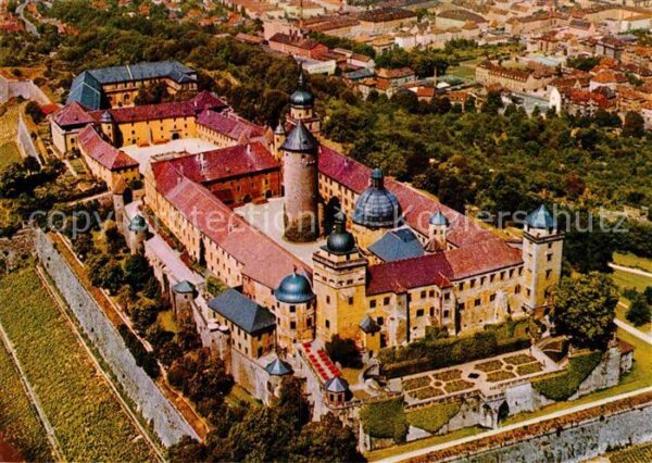 Wuerzburg Feste Marienberg Fliegeraufnahme