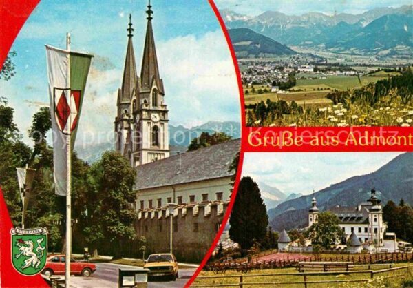 Admont Steiermark Panorama Blick gegen Haller Mauern Schl
