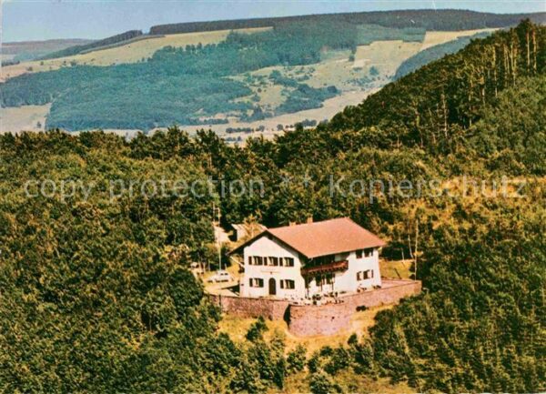 Poppenhausen Rhoen Enzianhütte Weiherberg Fliegeraufnahme