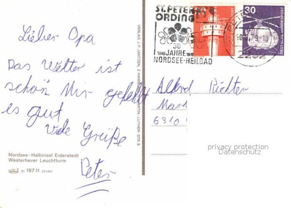 Westerhever Leuchtturm Nordseehalbinsel Eiderstedt – Bild 2