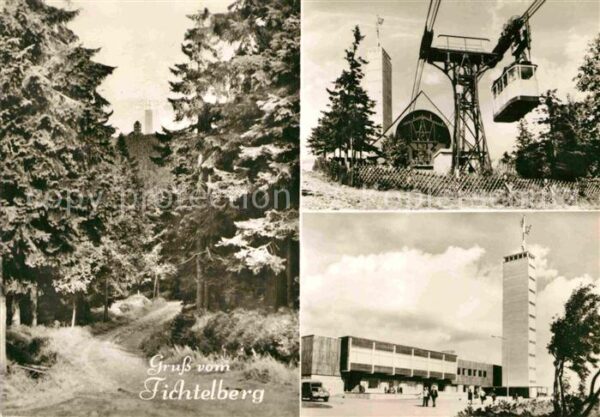Fichtelberg Oberwiesenthal Waldpartie Bergbahn Fichtelberghaus Aus