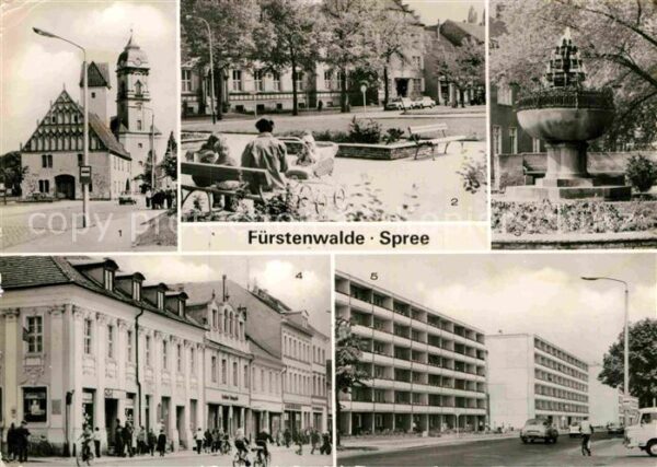 Fuerstenwalde Spree Rathaus Dom Ernst Thälmann Strasse Gras