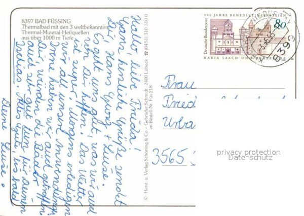 Bad Fuessing Thermalbad Mineral Heilquellen Sprudel – Bild 2