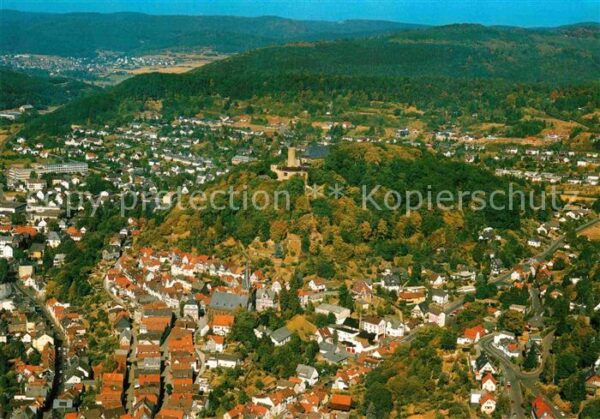 Biedenkopf Zentrum und Schloss Fliegeraufnahme
