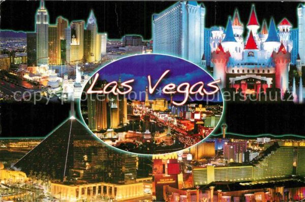 Las Vegas Nevada Teilansichten Nachtaufnahmen