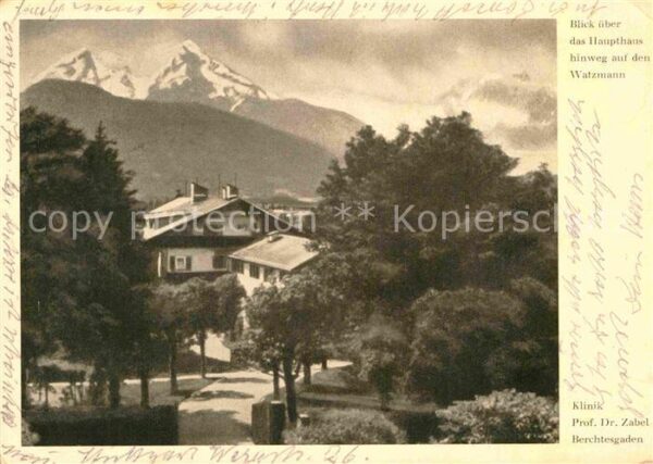 Berchtesgaden Klinik Prof. Zabel Blick zum Watzmann B