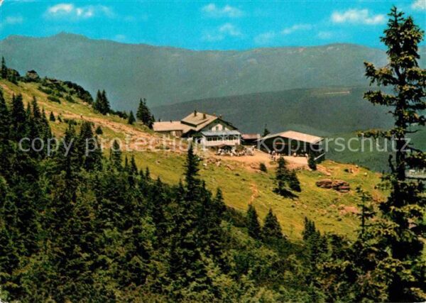 Bayerisch Eisenstein Arberschutzhaus am Grossen Arber Blick