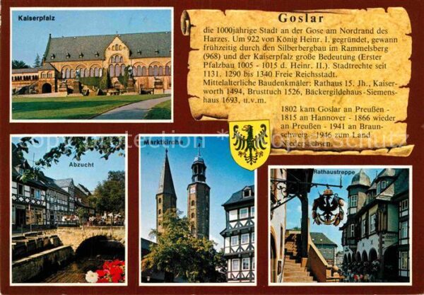 Goslar Kaiserpfalz Abzucht Marktkirche Rathaus