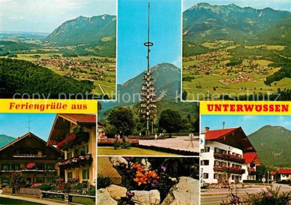 Unterwoessen Panorama Alpenblick Ortsmotive Maibaum