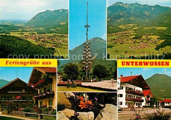 Unterwoessen Panorama Alpen Ortsmotive Maibaum Luftk