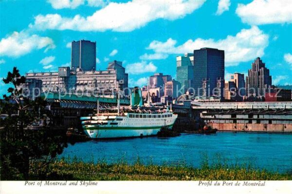 Montreal Quebec Skyline and port Hafen Fähre
