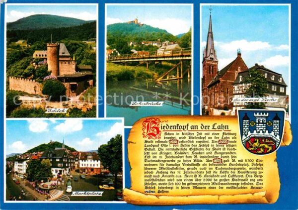 Biedenkopf Schloss Lahnbrücke Kirche Marktplatz Ge
