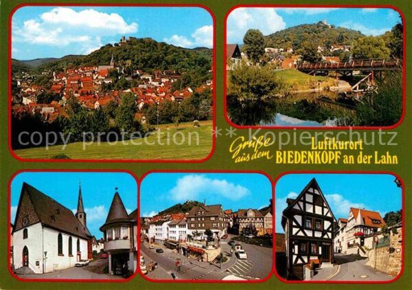 Biedenkopf Teilansichten Luftkurort Lahnbrücke Kir