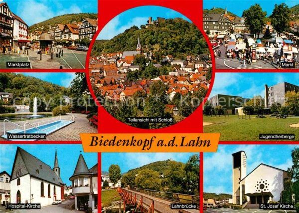 Biedenkopf Marktplatz Wassertretbecken Kirche Schl
