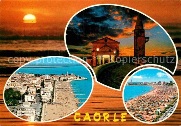 Caorle Venezia Sonnenuntergang am Meer Strand Nachtauf