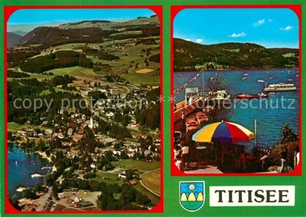Titisee Partie am Bootsanleger Fliegeraufnahme