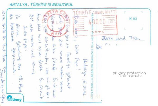 Antalya Blick zum Hafen Minarett – Bild 2