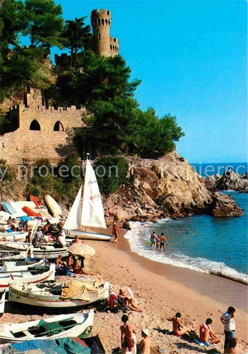 Lloret de Mar Strand Felsen Burg