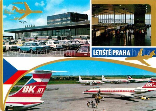 Praha Prahy Prague Letiste Flughafen Passagierflugzeuge