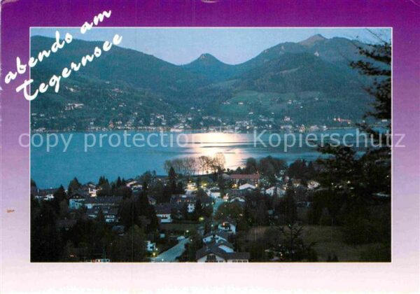 Bad Wiessee Panorama Blick nach Tegernsee Abendstim