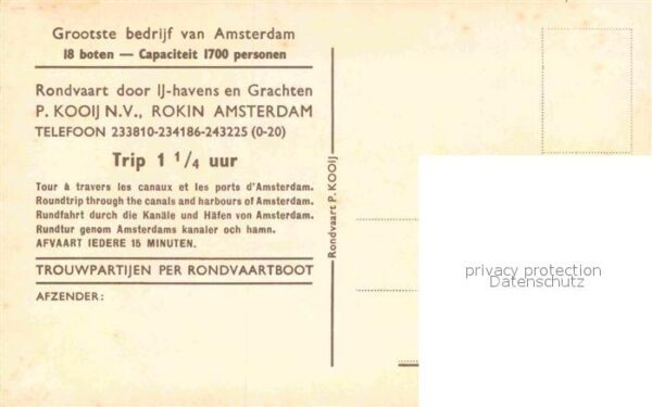 Amsterdam Niederlande Rondvaart door Ij havens en Grachten Bo – Bild 2