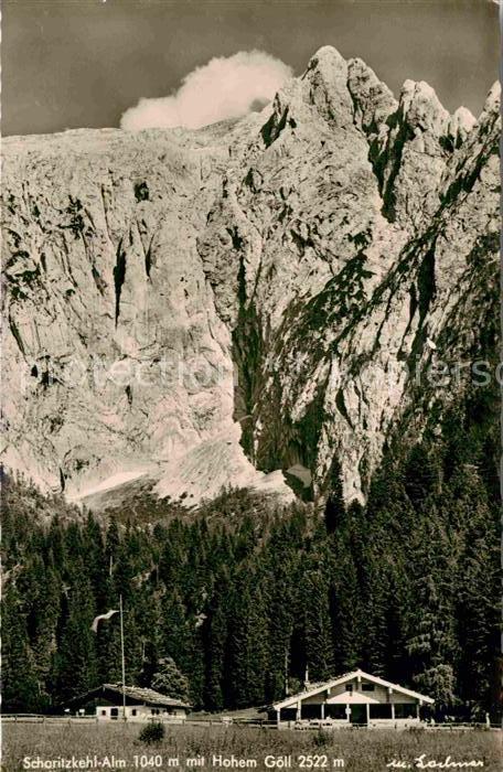 Berchtesgaden Schoritzkehl Alm mit Hohem Göll Berchte