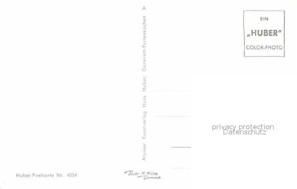 Alpspitze Mondnacht am Kreuzeck Huber Karte Nr 40 – Bild 2