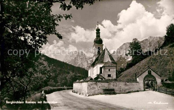 Ramsau Berchtesgaden Bergkirchlein mit Reiteralpe Berchtesga
