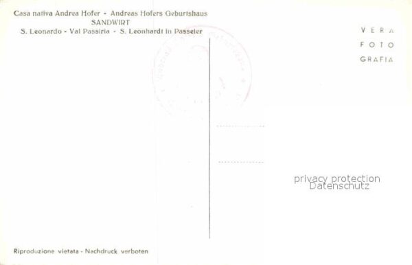St Leonhard Passeier Andreas Hofers Geburtshaus Sandwirt Alp – Bild 2