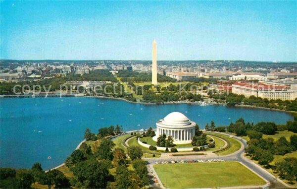 Washington DC Aerial view of Nations Capital Jefferso