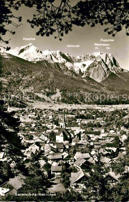 Garmisch-Partenkirchen Gesamtansicht mit Alpenpanorama Wetters