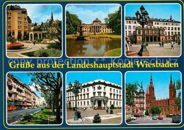 Wiesbaden Teilansichten Landeshauptstadt Schloss