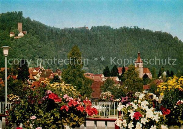 Bad Liebenzell Ortsansicht mit Kirche Kurort Schwarzwa