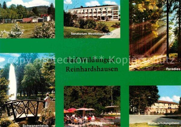 Reinhardshausen Kurpark Sanatorium Paradies Waldpartie