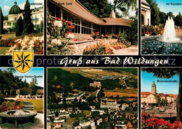 Bad Wildungen Badehotel Parkcafe Kurpark Fontäne Geor