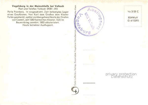 Volkach Kloster Vogelsburg Mainschleife Flieger – Bild 2