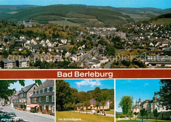 Bad Berleburg Panorama Kurort Parkstrasse Schlosspark
