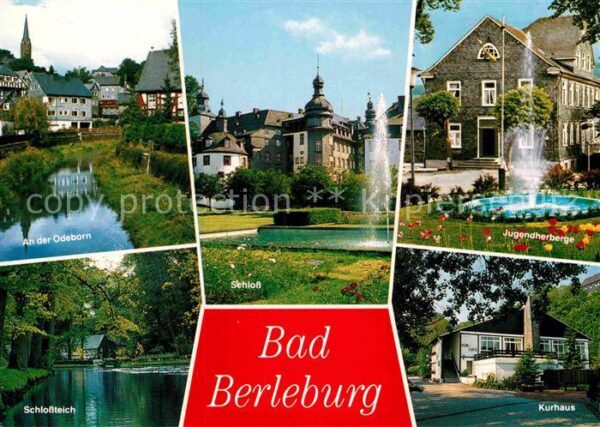 Bad Berleburg Partie an der Odeborn Schlossteich Schl