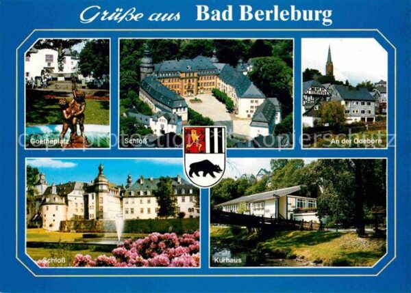Bad Berleburg Goetheplatz Statue Schloss Odeborn Kurh