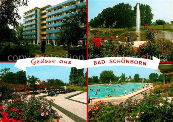 Bad Schoenborn Kurhaus Kurpark Fontäne Freibad