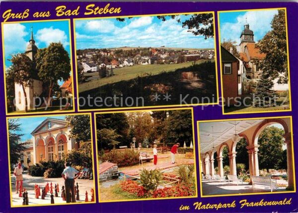 Bad Steben Panorama Kurort im Frankenwald Kirche K
