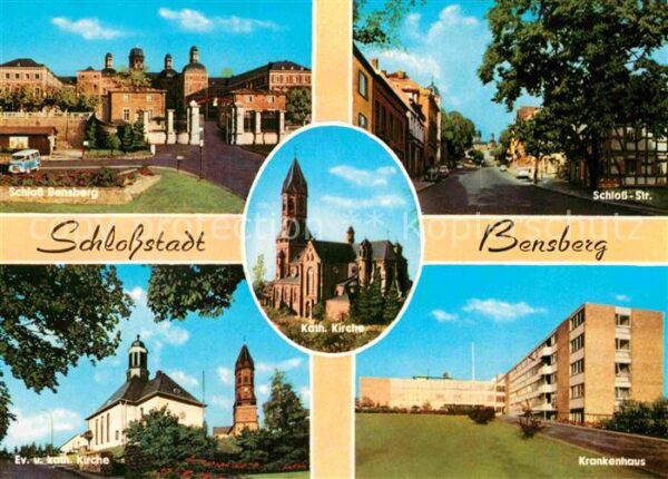 Bensberg Schloss Strassenpartie Krankenhaus Kirc