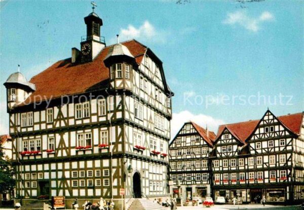 Melsungen Fulda Rathaus 16. Jhdt. Fachwerkhäuser