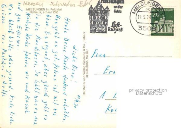 Melsungen Fulda Rathaus 16. Jhdt. Fachwerkhäuser – Bild 2
