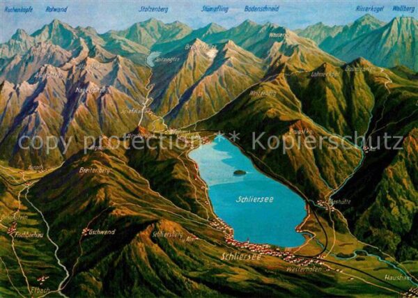 Schliersee und Umgebung Spitzingsee Alpen aus der