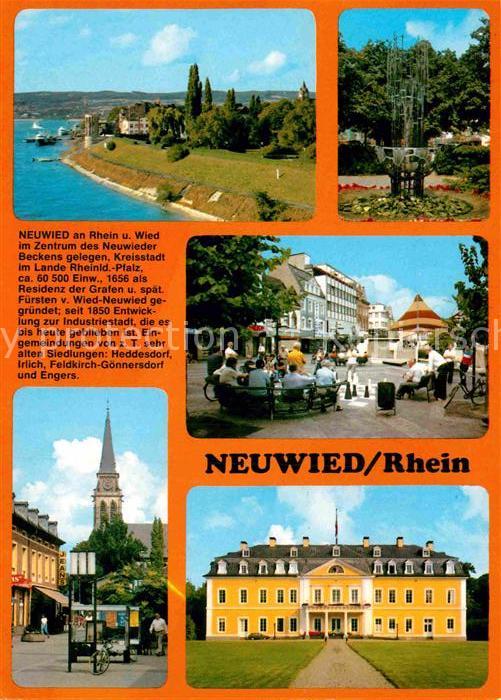 Neuwied Rhein Ufepartie am Rhein Denkmal Fussgängerzo