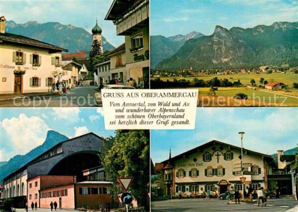 Oberammergau Teilansichten Passionsspielort Hotel Al