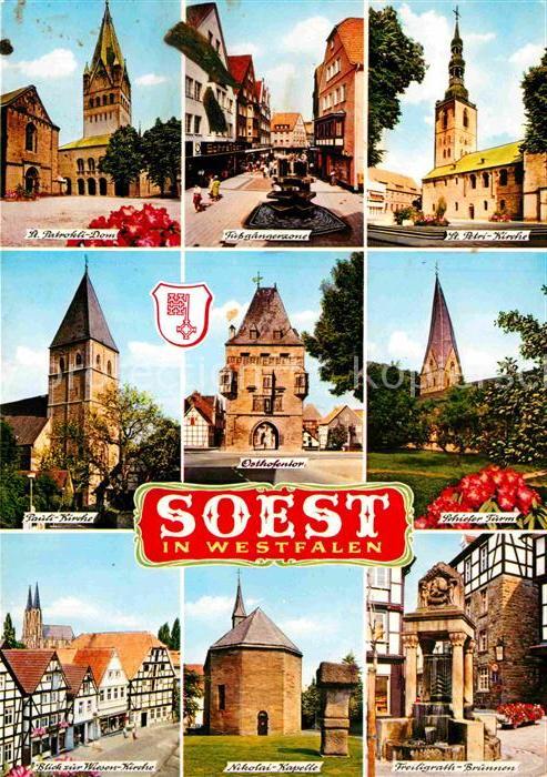 Soest Arnsberg Dom Fussgängerzone Kirche Osthofentor S