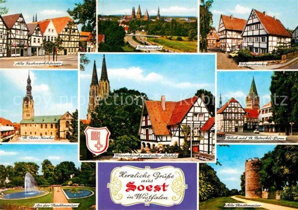 Soest Arnsberg Fachwerkhäuser Kirche Dom Mühle Stadtma