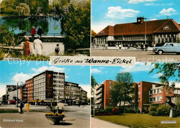 Wanne-Eickel Stadtgarten Bahnhof Altersheim Glückauf